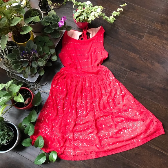 Anthropologie Postmark red open-back midi dress - Picture 6 of 11